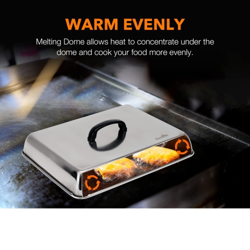 BBQ Griddle Accessories Set of 6 - Heavy Duty Stainless Steel Scraper, Spatula, Basting Cover and Bottles for Blackstone, Camp Chef Grill and Outdoor