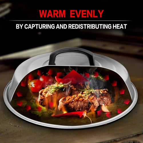 17 PCS Griddle Accessories, Stainless Steel BBQ Grill Accessories Tools with Hamburger Spatula Basting Cover Scraper Tongs, Metal Spatula Set for