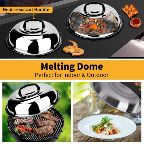 10PCS Professional BBQ Griddle Tool Kit for Flat Top Grill Blackstone and Camp Chef - Stainless Steel Griddle Spatulas Accessories Kit with Griddle