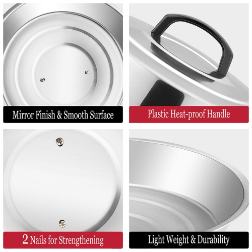 Cheese Melting Dome Set of 2, 12 Inch Round Basting Cover Metal Steam Cover, Stainless Steel Griddle Accessories for Flat Top Grill/Outdoor