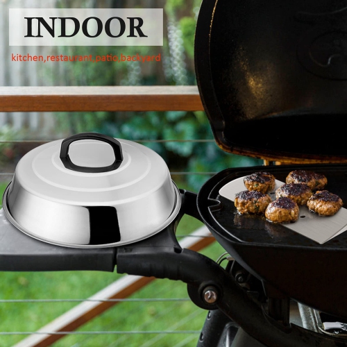 Griddle Accessories Set of 10, Stainless Steel Griddle Tools Kit for Flat Top Teppanyaki BBQ Cooking Camping, 12” Melting Dome Metal Spatulas