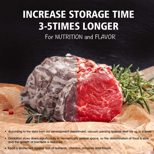 Vacuum Sealer Bags 11''x50', Food Saver Bags Rolls, Sac Sous Vide Alimentaire, Commercial Grade Vacuum Seal Bag for Meal Prep, BPA Free, Heavy Duty