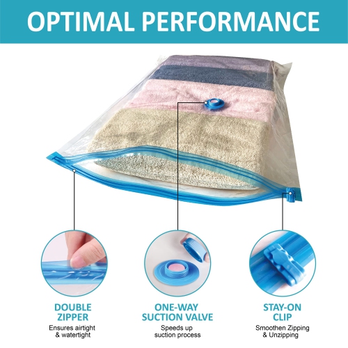 Storage Bags, 10 Jumbo Space Saver Bags Vacuum Seal Bags with Pump, Space Bags, Vacuum Sealer Bags for Clothes, Comforters, Blankets, Bedding