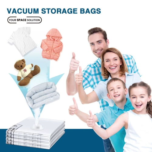 Vacuum Storage Bags with Electric Air Pump, 80% More Storage, Double-Zip Seal and Travel Vacuum Storage bags Electric Pump)