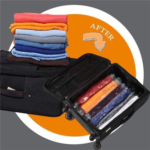 Bags -Pack of 16 Bags. Roll-Up Compression Storage, No Vacuum Pump Needed, Save 75% Luggage Space, Perfect for Travel/Camping/Home Storage