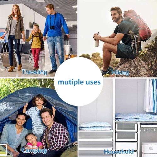 Bags -Pack of 16 Bags. Roll-Up Compression Storage, No Vacuum Pump Needed, Save 75% Luggage Space, Perfect for Travel/Camping/Home Storage