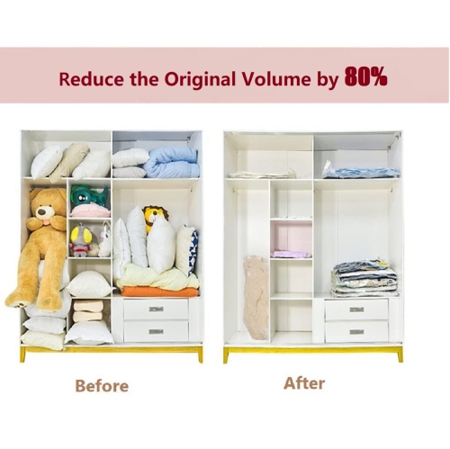 Vacuum Storage Bags 10-PACK for Travel Packing Space Saver Bags for Comforters Blankets and Pillows Sealler Bags Hand Pump Included(S*2+M*3+L*3+J*2)