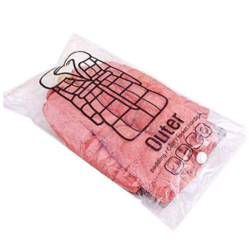 Vacuum Storage Bag 4 Pack Vacuum Seal Space Saver Bags Clear Bags for Clothes with Hook, Vacuum Compression Bag Closet Organizer with 2 Cascading