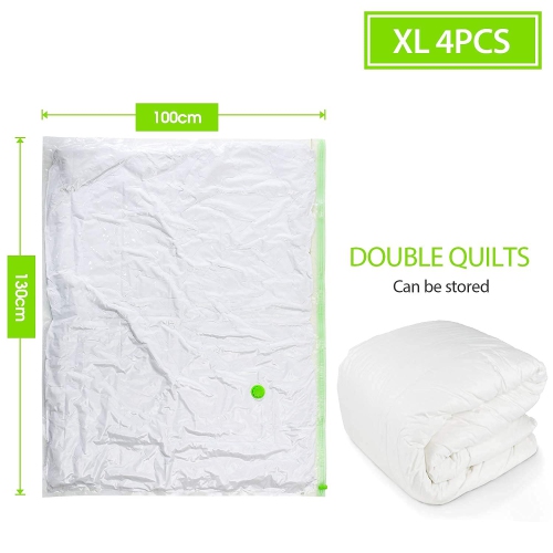 Vacuum Storage Bags Jumbo 4 Pack,Extra Large 130x100cm Space Bags for Clothes,Blankets,Comforters,Bedding