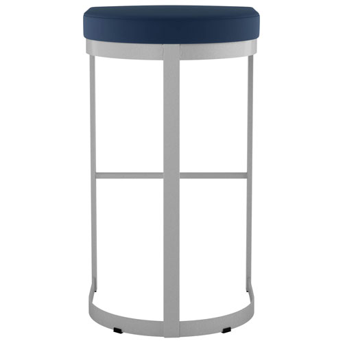 Lester Contemporary Counter Height Barstool - Blue/Shiny Grey