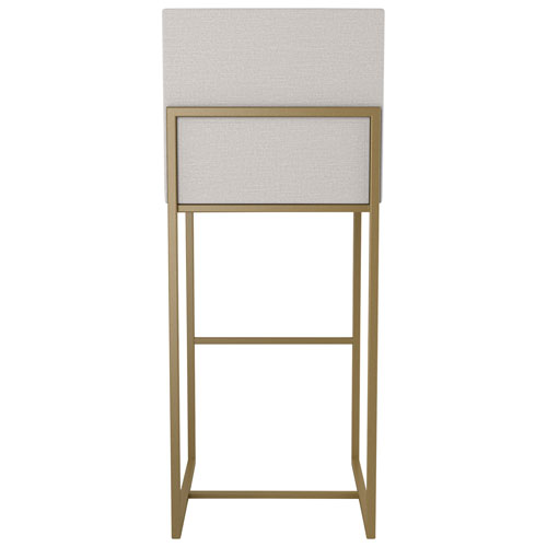 Derry Traditional Counter Height Barstool - Light Grey/Golden