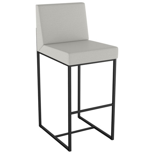 Derry Traditional Bar Height Barstool - Grey Woven/Black