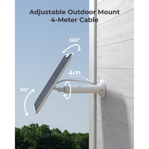 Reolink Solar Panel 2 for Reolink TrackMix, Reolink TrackMix LTE, Reolink Duo 2, Reolink Duo 2 LTE, and Argus PT Ultra | White