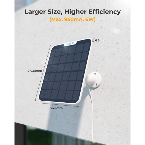 Reolink Solar Panel 2 for Reolink TrackMix, Reolink TrackMix LTE, Reolink Duo 2, Reolink Duo 2 LTE, and Argus PT Ultra | White
