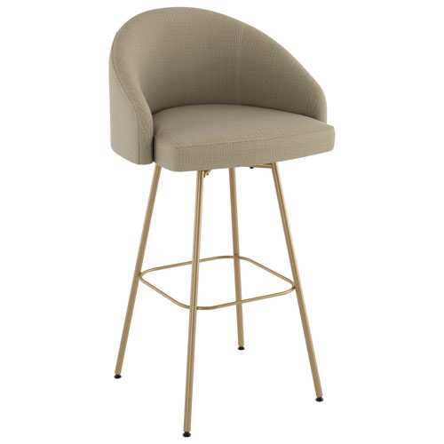 Nelly Traditional Bar Height Barstool - Beige/Golden