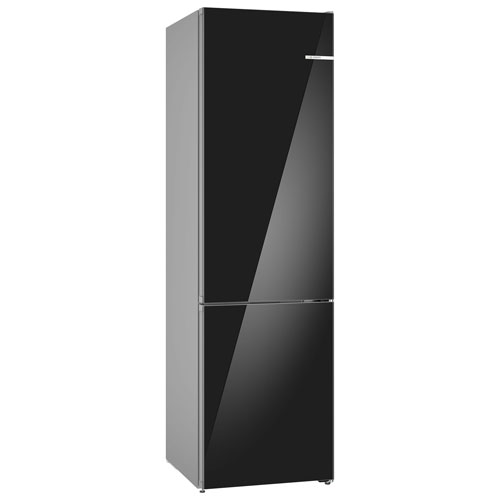 Bosch 25" 12.8 Cu. Ft. Bottom Freezer Refrigerator with Water Dispenser - Black Glass