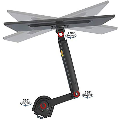 North Bayou H100 22" - 35" Desk Tilting Monitor Mount - Black