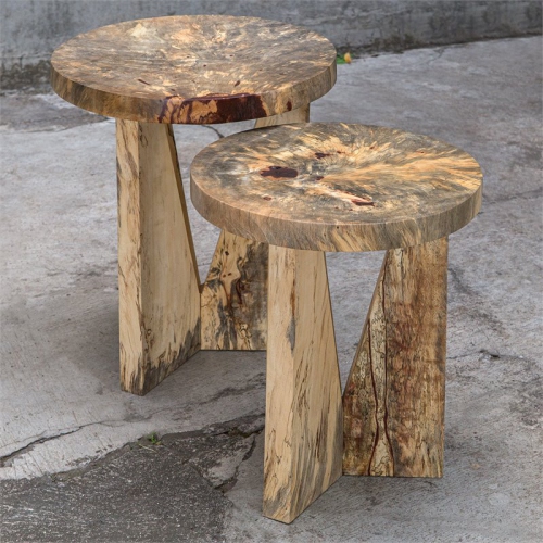 Uttermost Nadette Tamarind Wood Nesting Tables in Natural