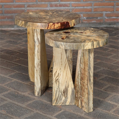 Uttermost Nadette Tamarind Wood Nesting Tables in Natural