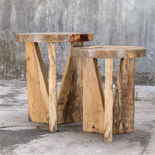 Uttermost Nadette Tamarind Wood Nesting Tables in Natural