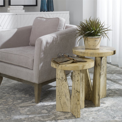 Uttermost Nadette Tamarind Wood Nesting Tables in Natural