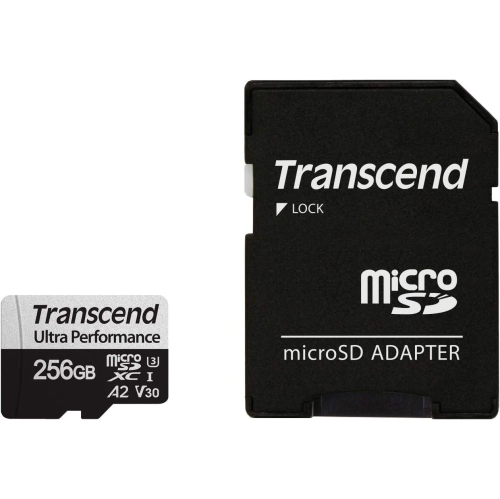 Transcend's Ultra Performance microSDXC 340S memory cards 256GB, U3, V30, A2