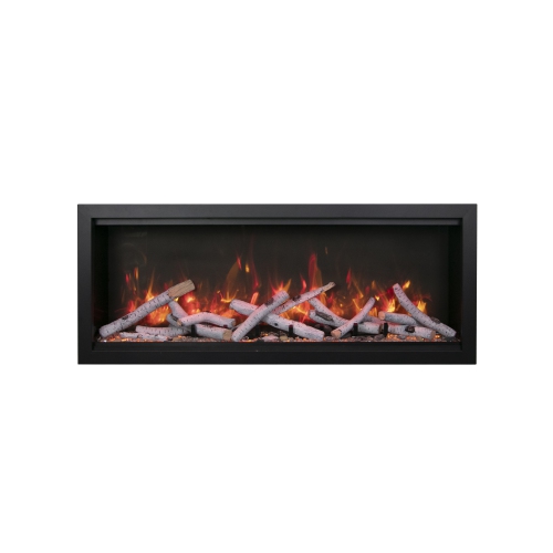 Symmetry 74" XT Smart Electric fireplace comes with your choice of Driftwood, Birch, or Rustic Log media kits OR ICE media kits.