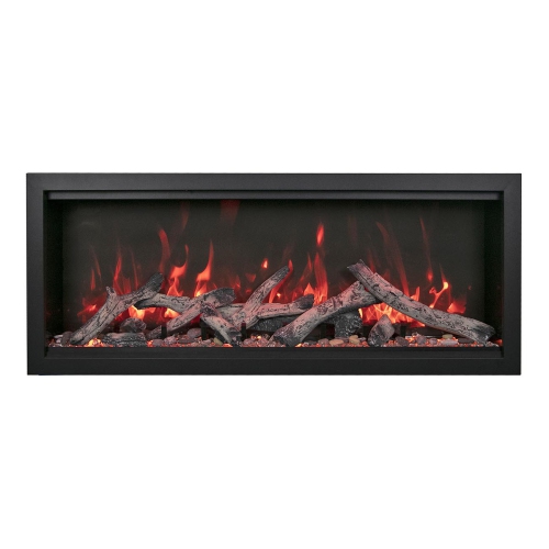 Symmetry 34" XT Electric fireplace comes with your choice of Driftwood, Birch, or Rustic Log media kits OR ICE media kits.