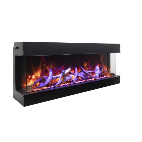 Tru View XL 50" Deep Smart Electric Fireplace comes with your choice of Driftwood, Birch, or Rustic Log media kits OR ICE media kit.