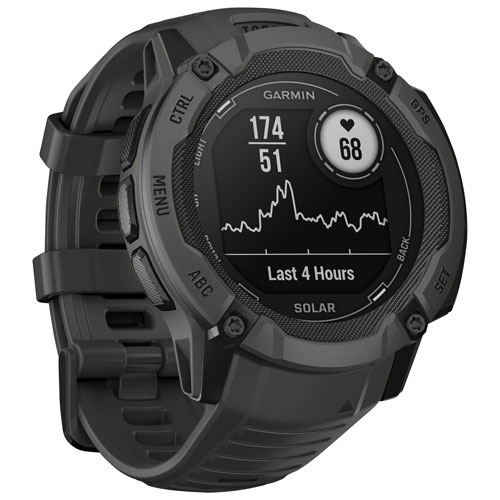 Garmin Instinct 2X Solar 53mm Bluetooth Mutlisport Smartwatch - Graphite
