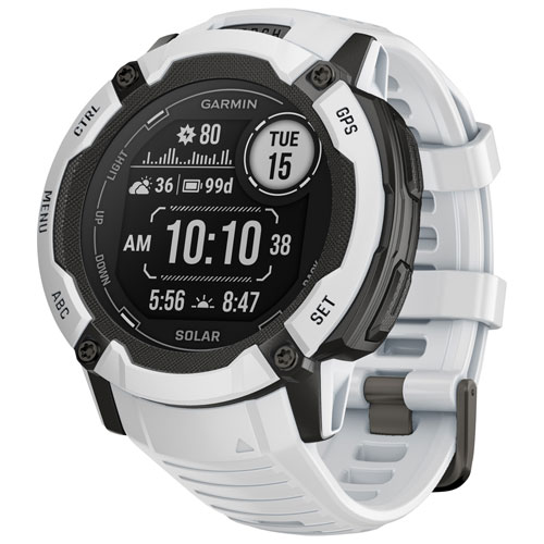 Garmin Instinct 2X Solar 53mm Bluetooth Mutlisport Smartwatch - Whitestone