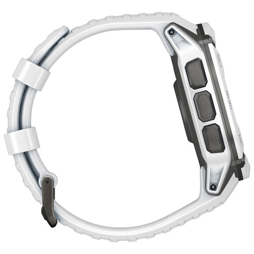 Montre intelligente multisport Bluetooth de 53 mm Instinct 2X Solar de Garmin - Blanc