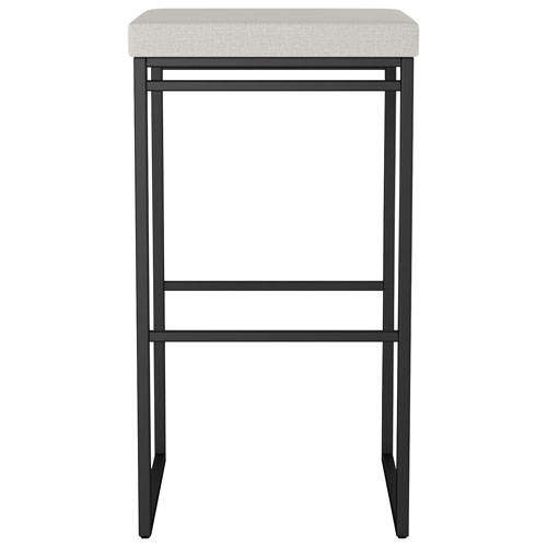 Easy Contemporary Bar Height Barstool - Grey Woven/Black