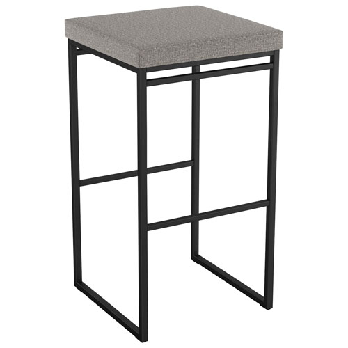 Easy Contemporary Bar Height Barstool - Silver Grey/Black