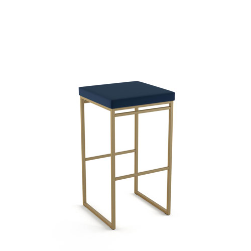 Easy Contemporary Bar Height Barstool - Blue/Golden