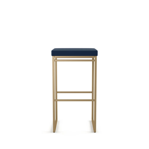 Easy Contemporary Bar Height Barstool - Blue/Golden