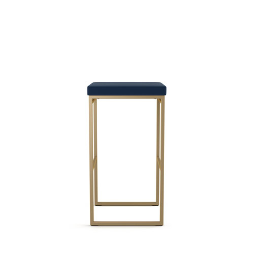 Easy Contemporary Bar Height Barstool - Blue/Golden