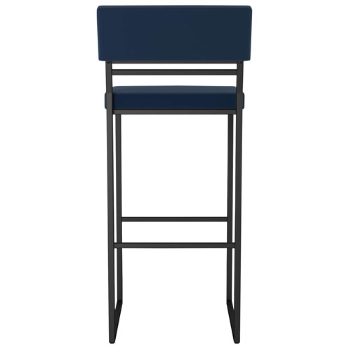 Everly Contemporary Bar Height Barstool - Blue/Black