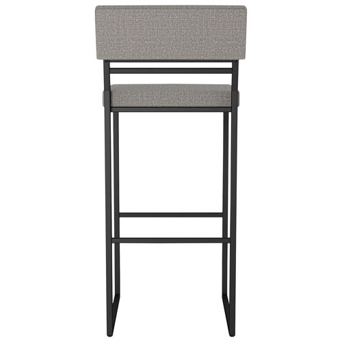 Everly Contemporary Bar Height Barstool - Silver Grey/Black