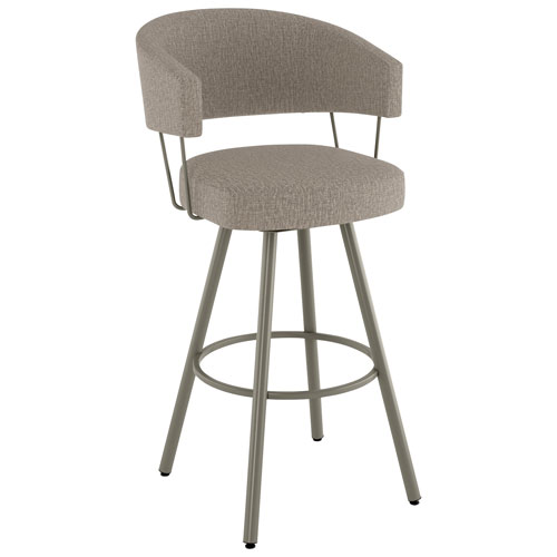 Corey Contemporary Counter Height Barstool - Beige Brown Woven/Grey