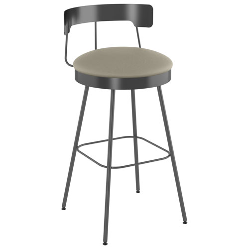 Monza Contemporary Counter Height Barstool - Greige/Dark Grey