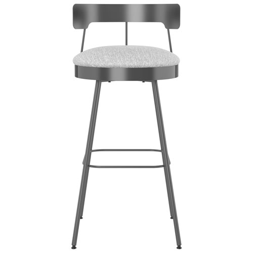 Monza Contemporary Bar Height Barstool - Grey White/Dark Grey