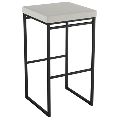 Easy Contemporary Counter Height Barstool - Grey Woven/Black