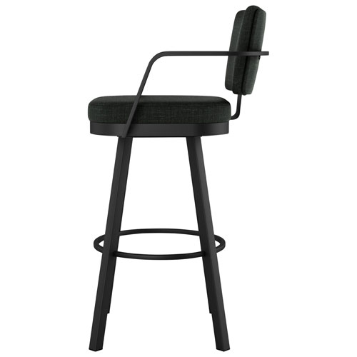 Thea Rustic Country Counter Height Barstool - Black/Black