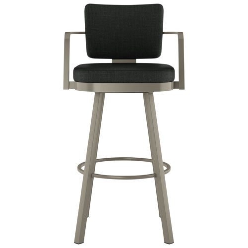 Tabouret de bar rustique à hauteur de comptoir Thea - Noir/Gris