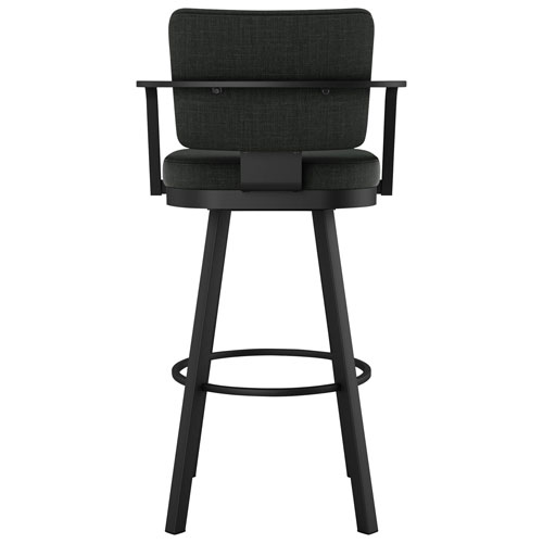 Thea Rustic Country Bar Height Barstool - Black/Black
