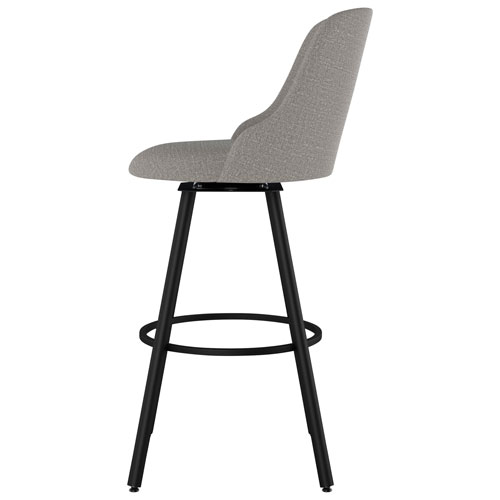 Kelsea Traditional Counter Height Barstool - Silver Grey/Black