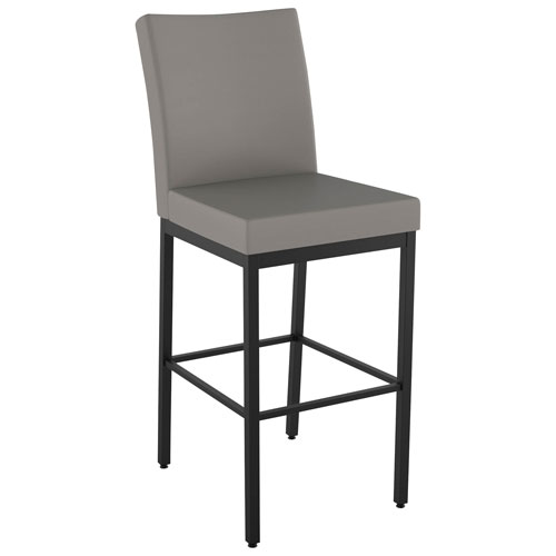 Perry Traditional Counter Height Barstool - Taupe Grey/Black
