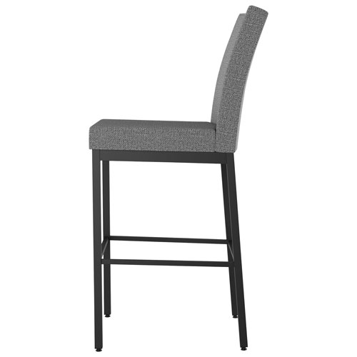 Perry Traditional Counter Height Barstool - Grey Woven/Black