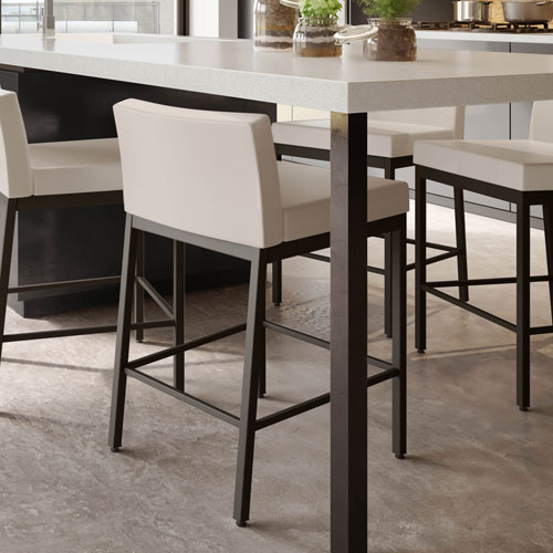 Fairfield Plus Contemporary Counter Height Barstool - Cream/Brown